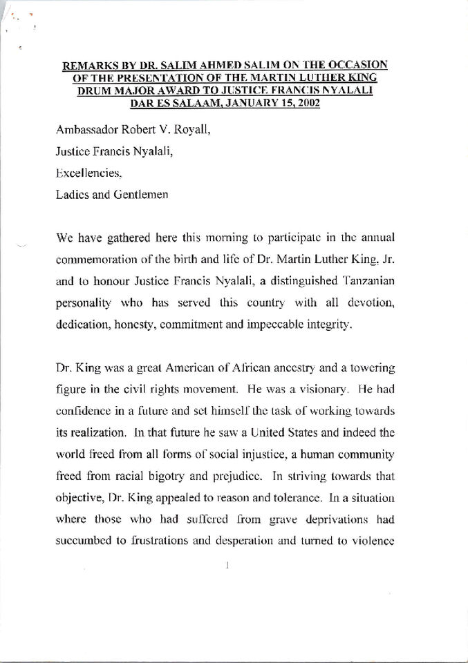REMARKS-BY-DR.-SALIM-AHMED-SALIM-ON-THE-OCCASION-0F-THE-PRESENTATION-OF-THE-MARTIN-LUTHER-KING-DRUM-MAJOR-AWARD-T0-JUSTICE-FRANCIS-NYALALI.pdf